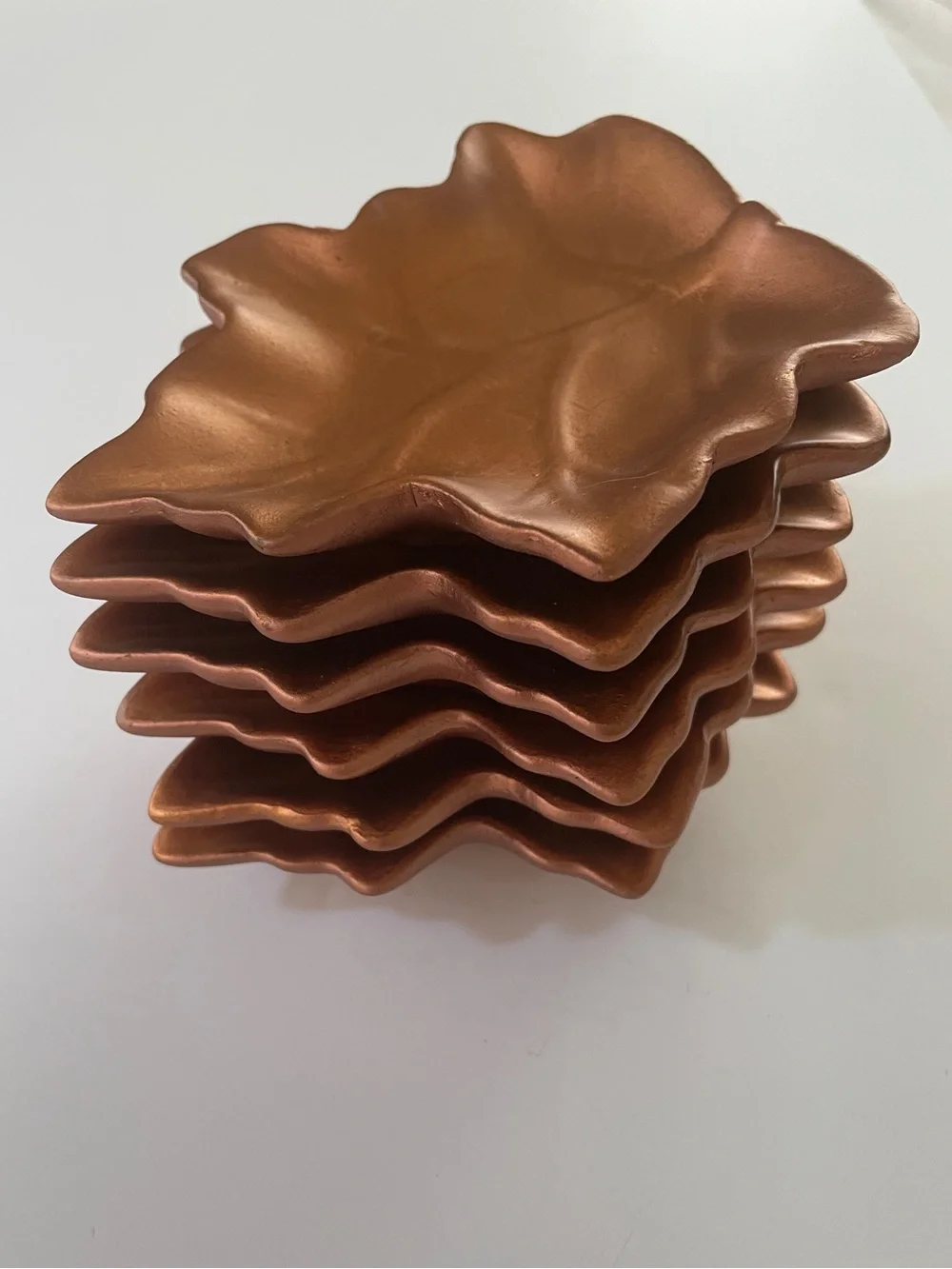 Pier 1 Ceramic Maple Leaf Dishes (Set of 6)